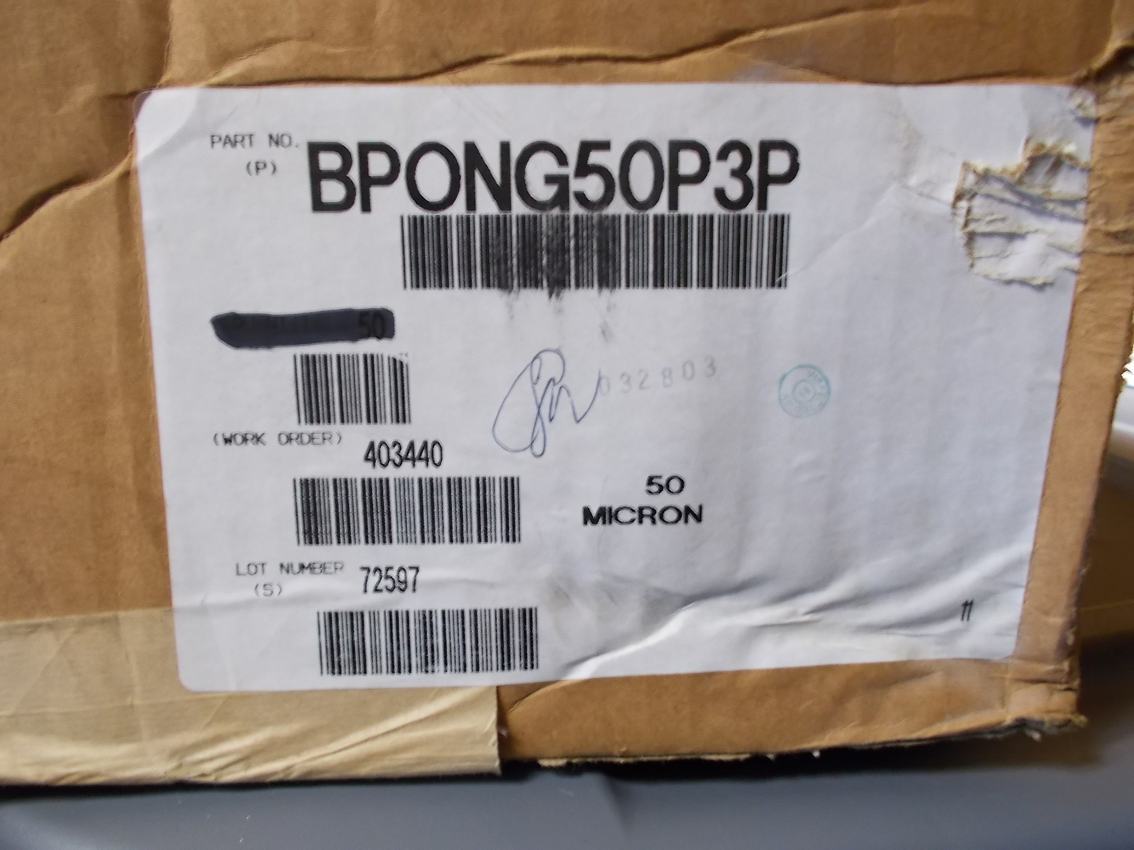 NEW FSI Polypropylene Filter Bags BPONG50P3P 50-Micron, Lot of 5 *FREE SHIP*