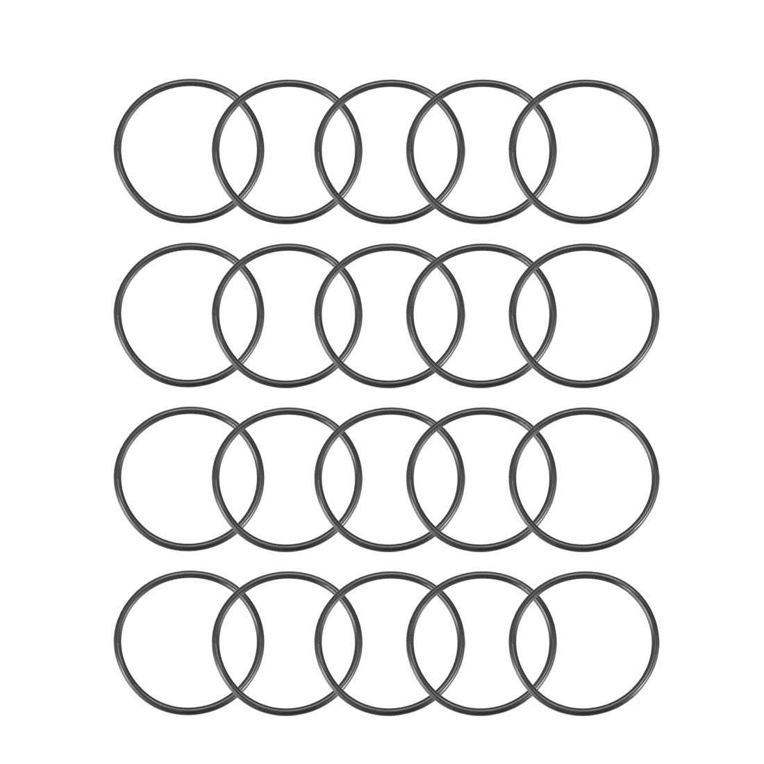 20 x Replacement Black Rubber O Rings Oil Seal Washers 30x27x1.5mm