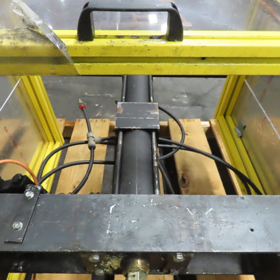 Custom Power Pneumatic Air Press Assembly 10″ Stroke W/ Safety Guard Enclosure