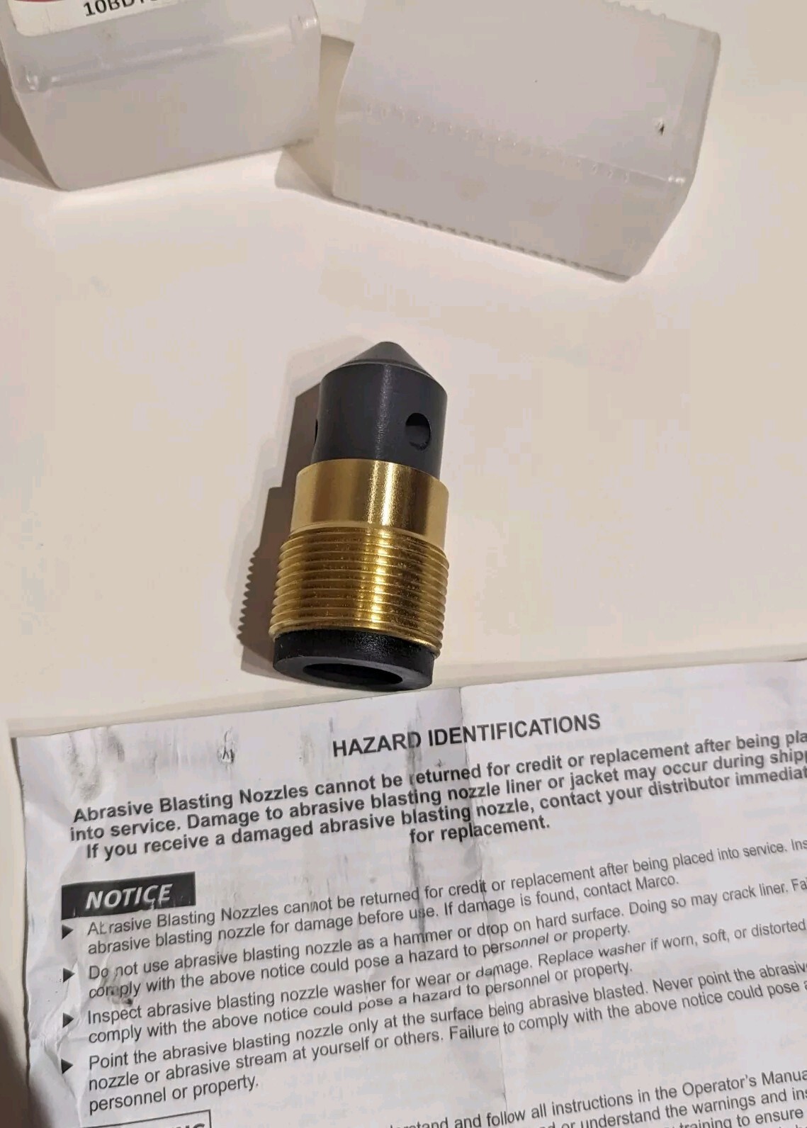 Marco Abrasive Blasting Nozzle 10BDT04553R Brand New/Free Shipping!!