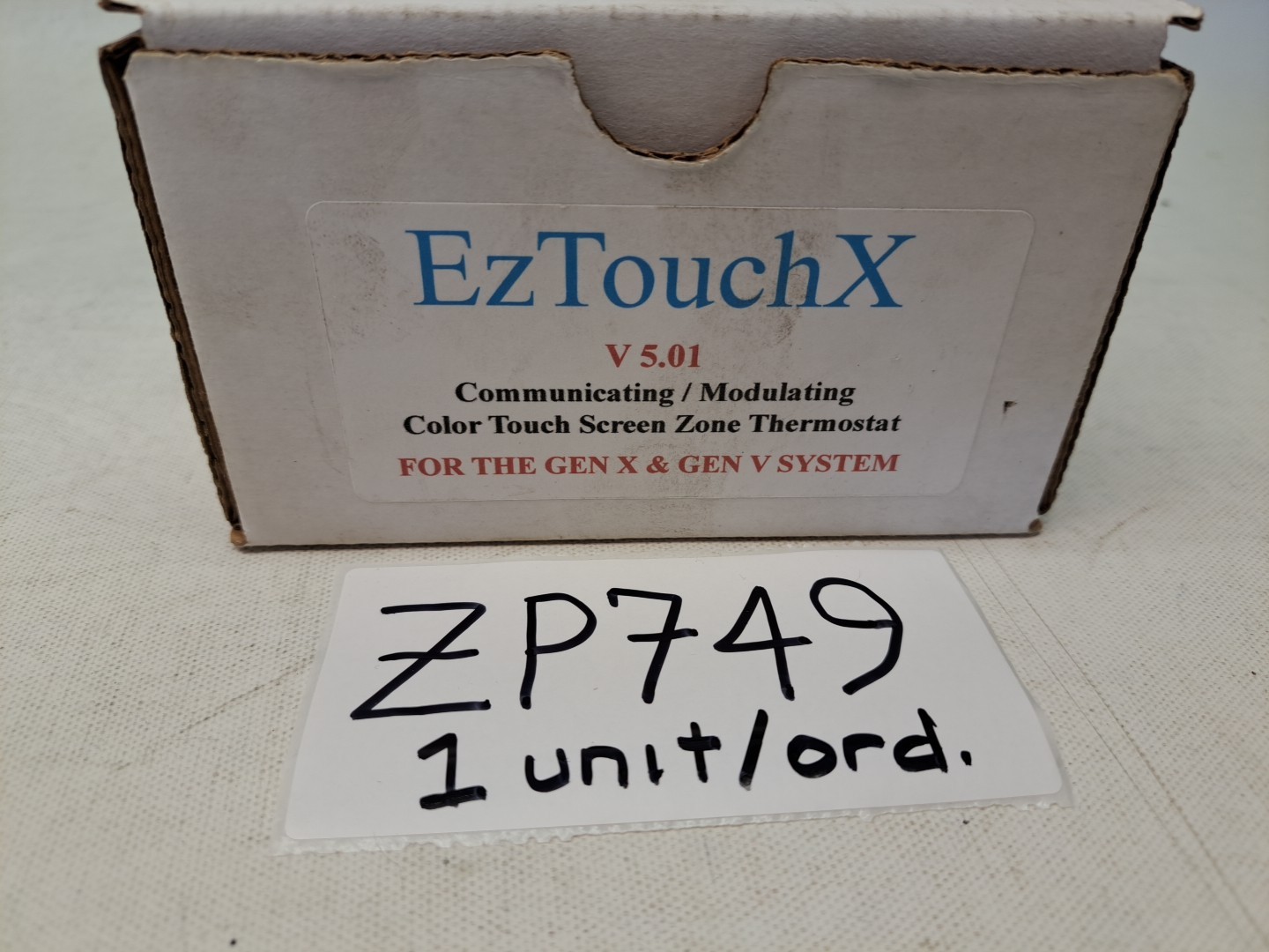 Zonex Sys EzTouchX V 5.01 color touch screen zone thermostat NEW