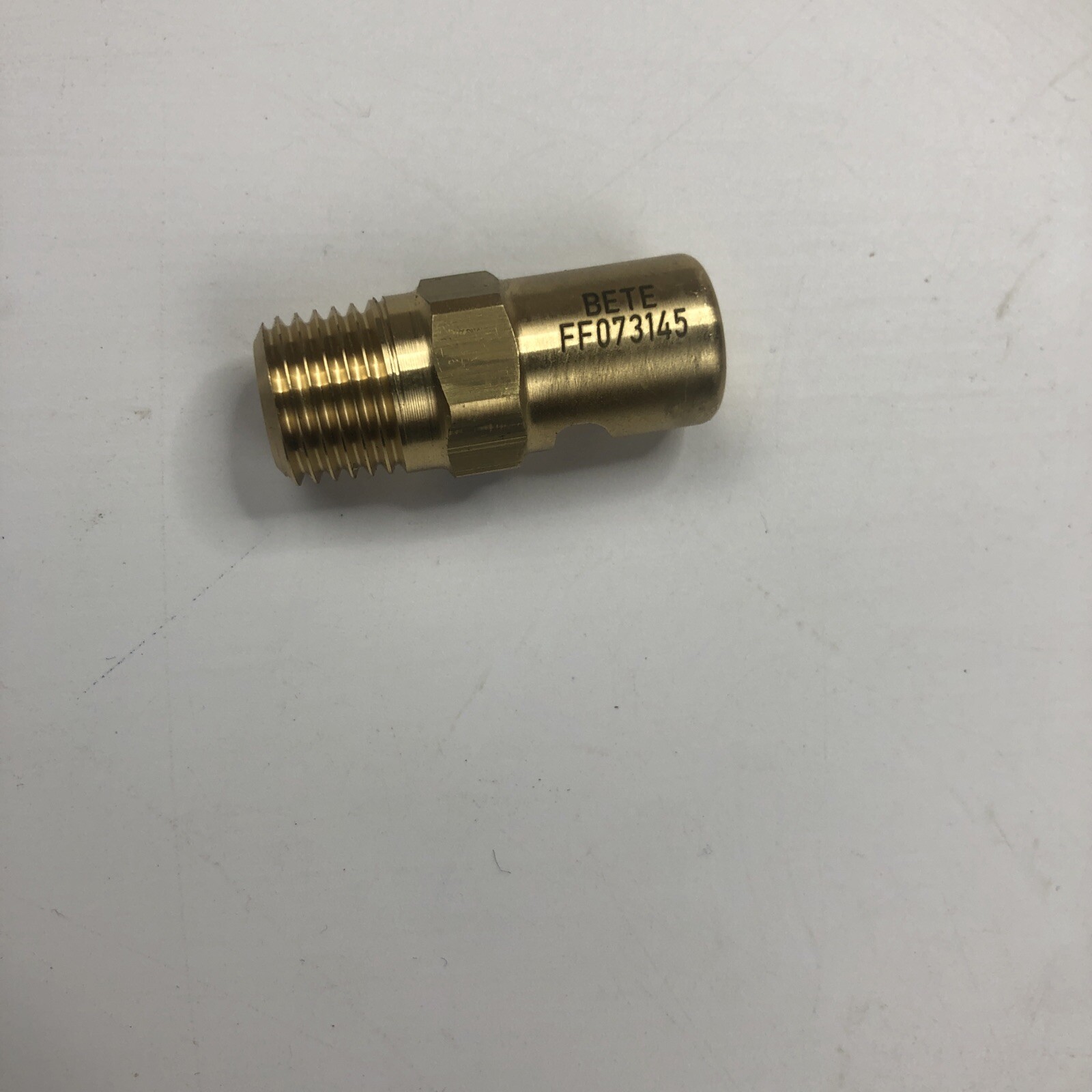 Bete Fog Nozzle Brass 1/4” Pipe 145° Spray Angle Male FF073145 .073 1 Gpm@40psi