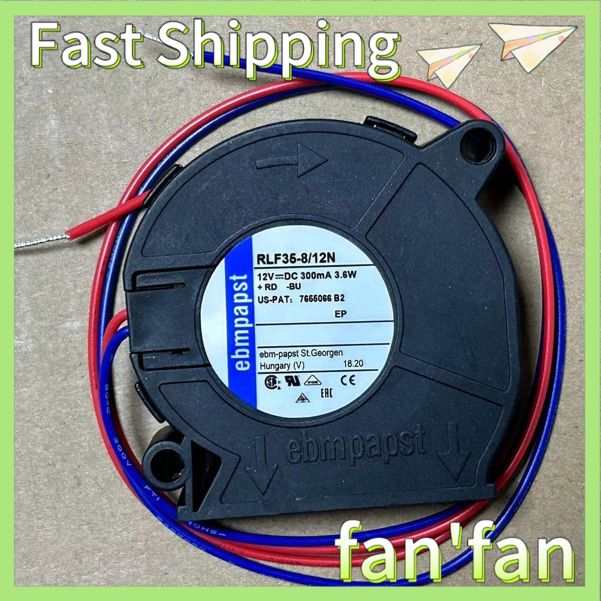 1PCS RLF35-8/12N blower 5CM 12V 3.6W Fast Delivery RLF35-8/12N