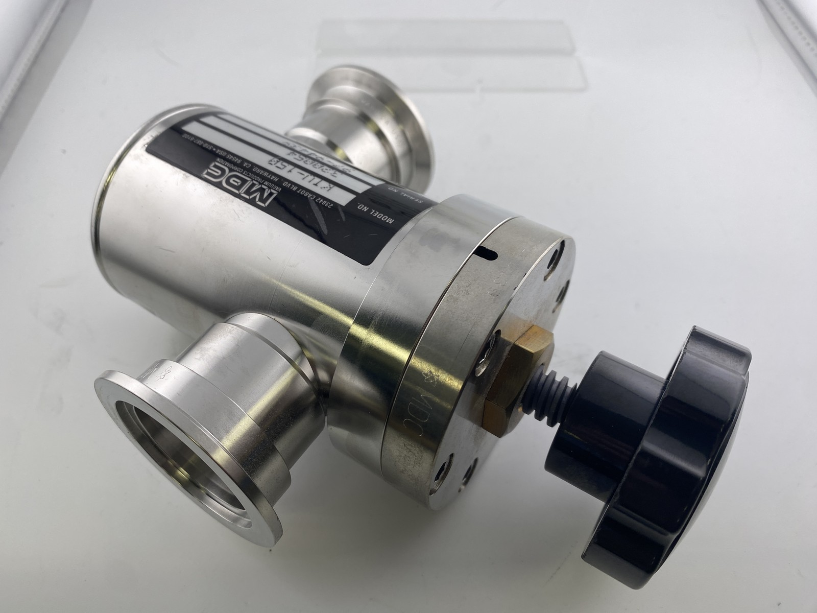 MDC Vacuum Products KIV-150 Inline Angle Vacuum Valve PN: 320054