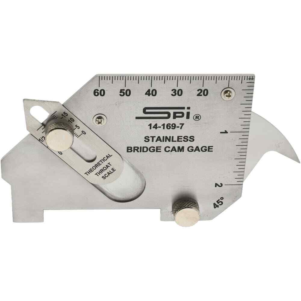 SPI 14-169-7 Stainless Steel Bridge Cam Gage: 1/8 to 3/4 inch ( 3 to 20 mm)
