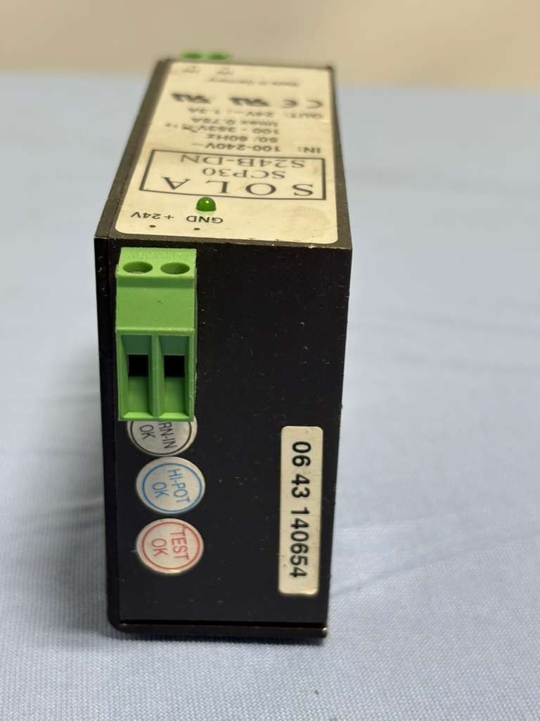 SOLA SCP30 Power Supply Input 100-240V Imax 0.75A Output 24V-1.3A Part S24B-DN