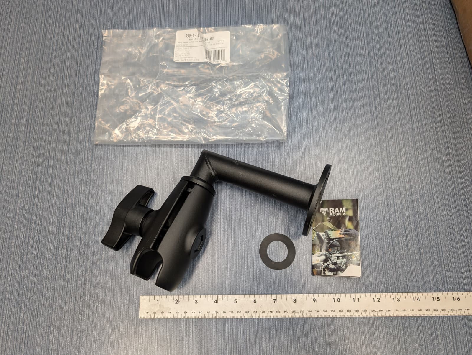 Ram Mount 90 Degree Pipe Mount D Size Arm Heavy Duty