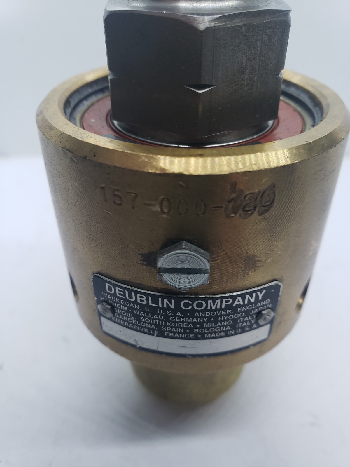 DEUBLIN 157-000-120 HIGH SPEED ROTARY JOINT WITH BACK ATTACHMENT