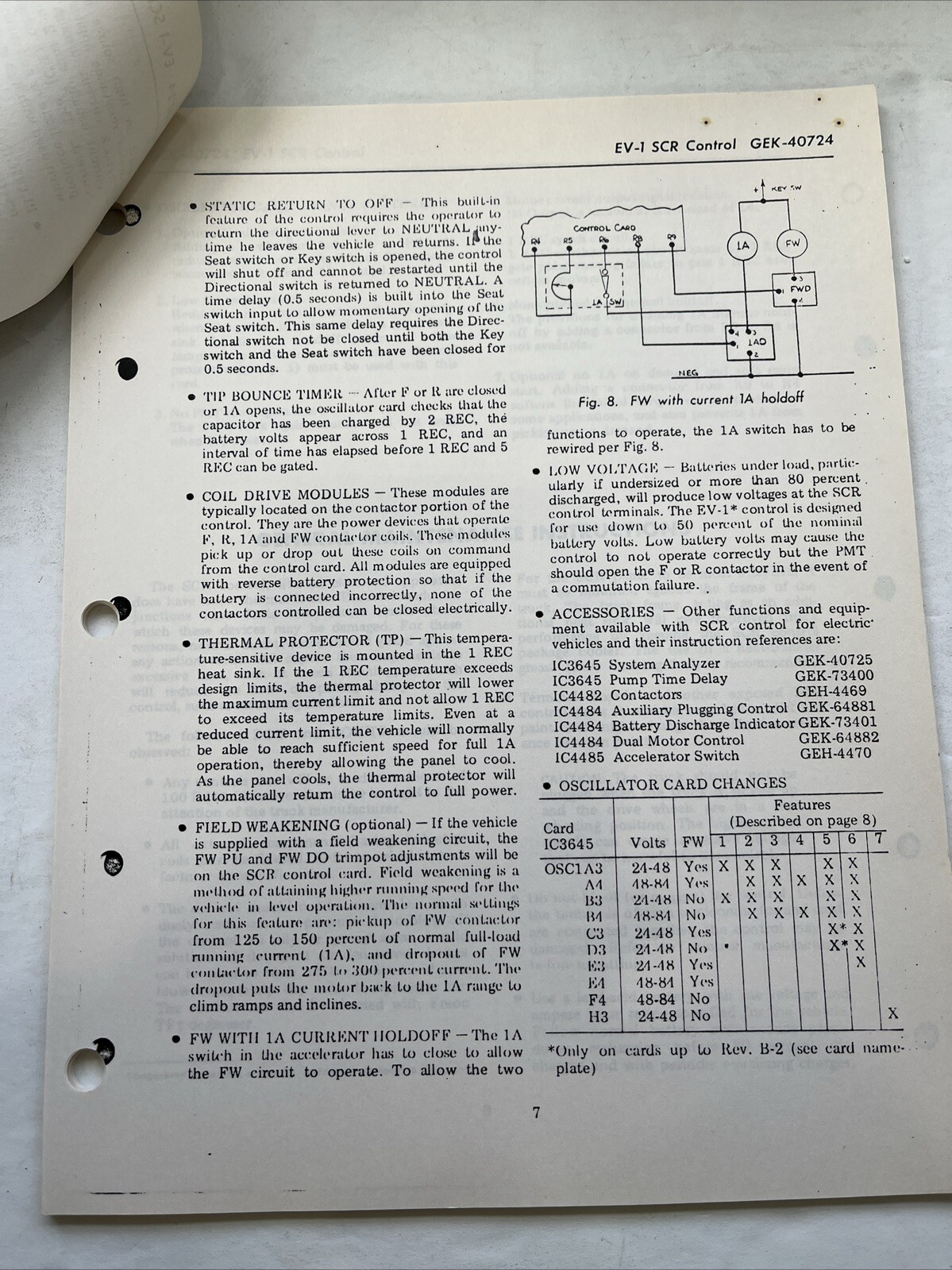 General Electric GEK-40724B Instruction Manual For EV-1* SCR Control