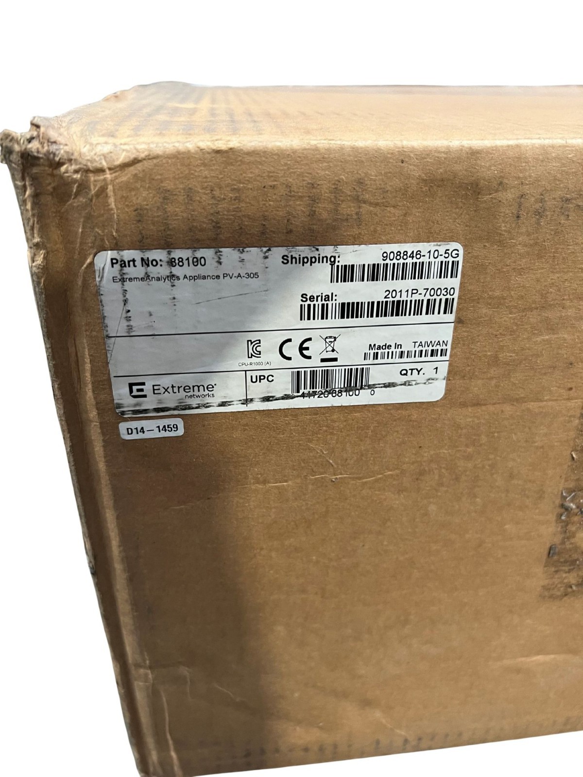 Extreme Networks PV-A-305 88100 ExtremeAnalytics Network Management Device UKVAT