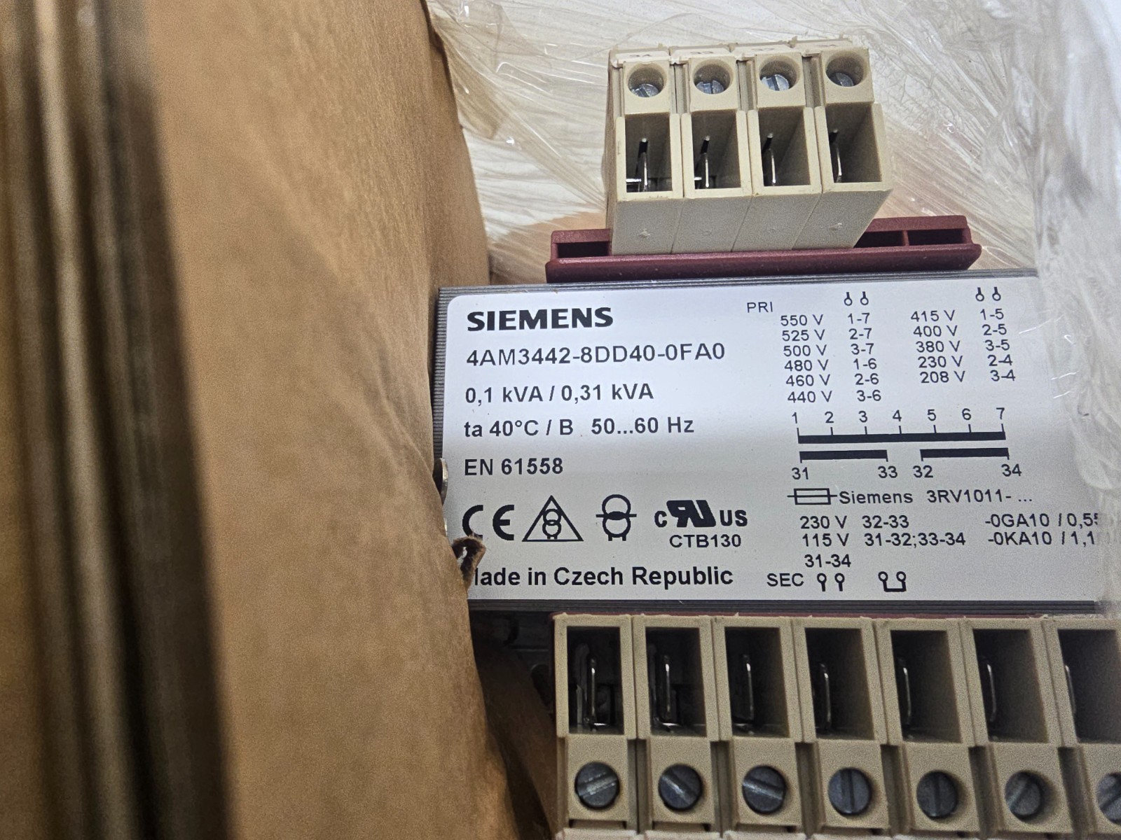 NEW IN BOX! SIEMENS ISOLATION TRANSFORMER 4AM3442-8DD40-0FA0