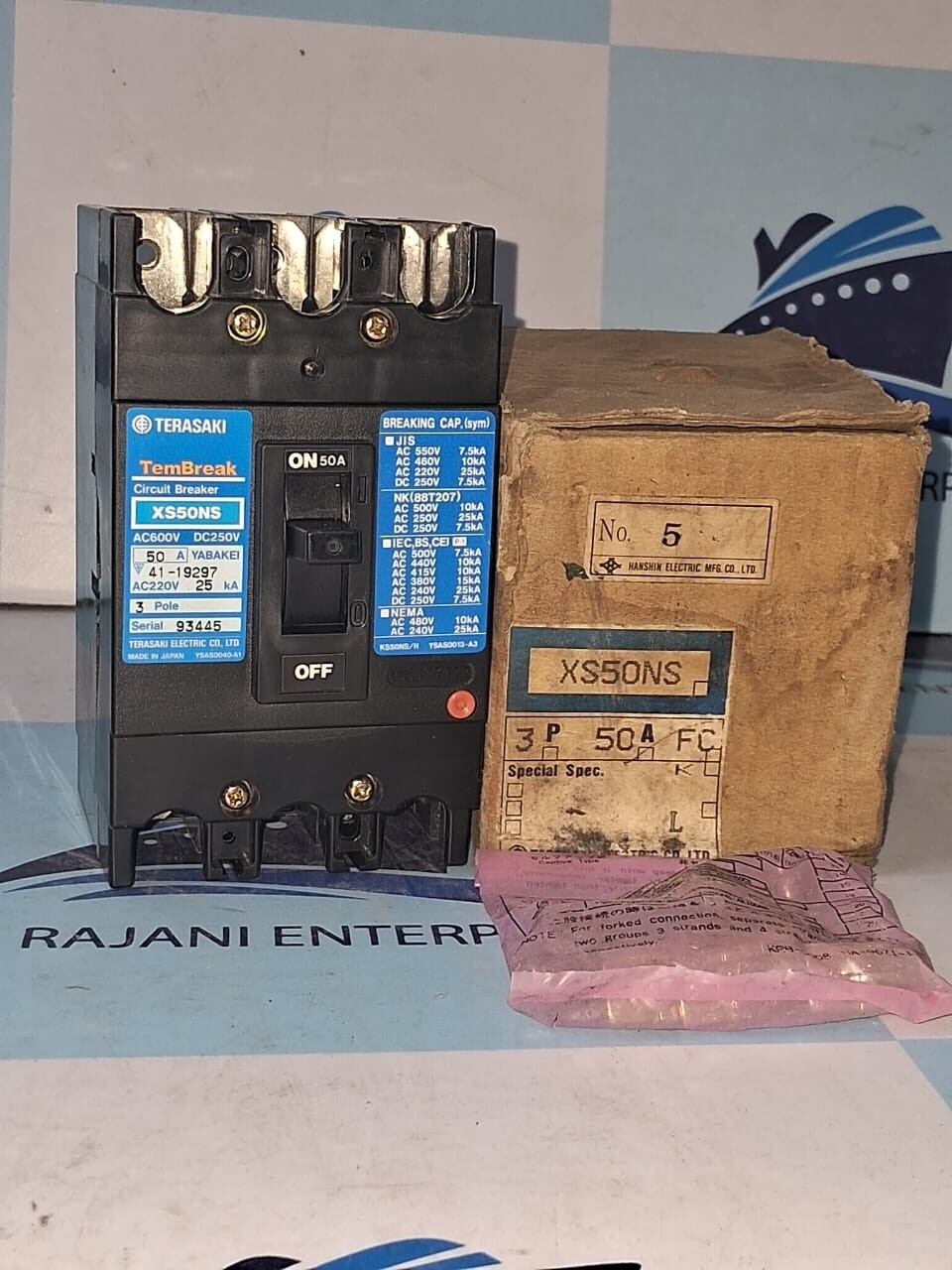 Terasaki Electric XS50NS Tembreak Circuit Breaker 3 Pole 50A (NEW)