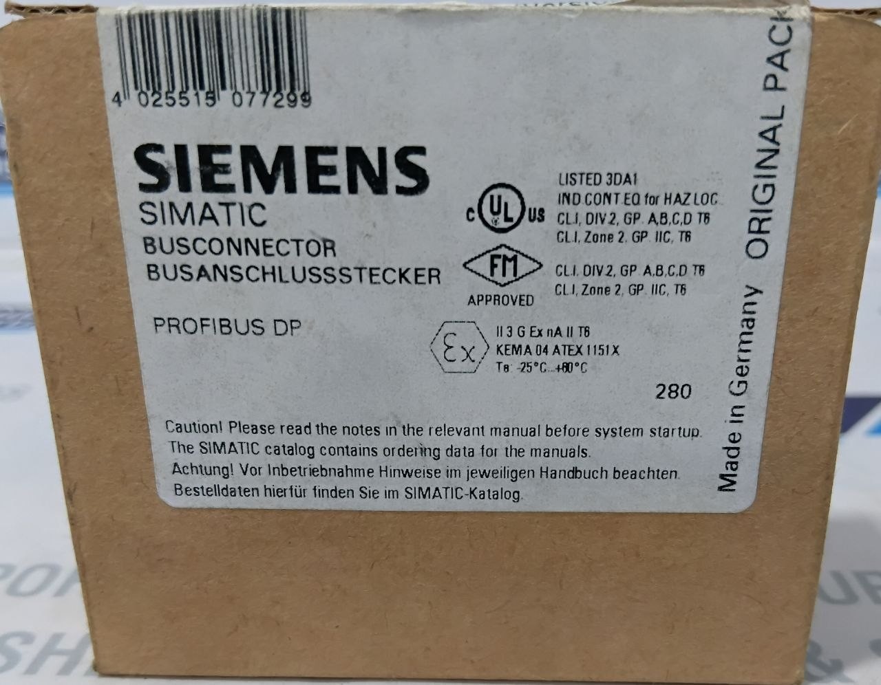 Siemens 6ES7 972-0BA52-0XA0 Simatic Busconnector S C-X6UA5306
