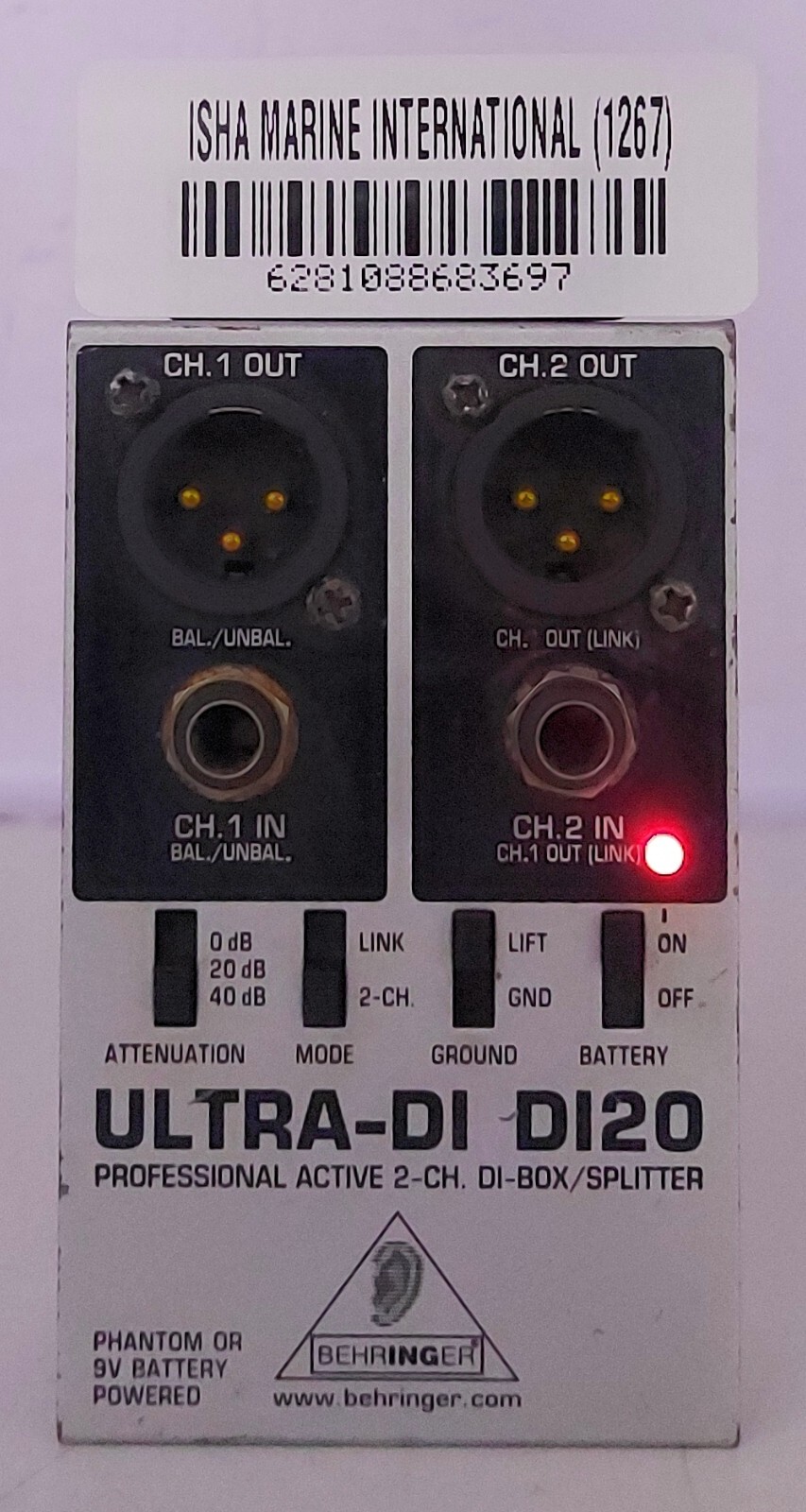 Behringer ULTRA-DI DI20 Professional Active 2-Channel