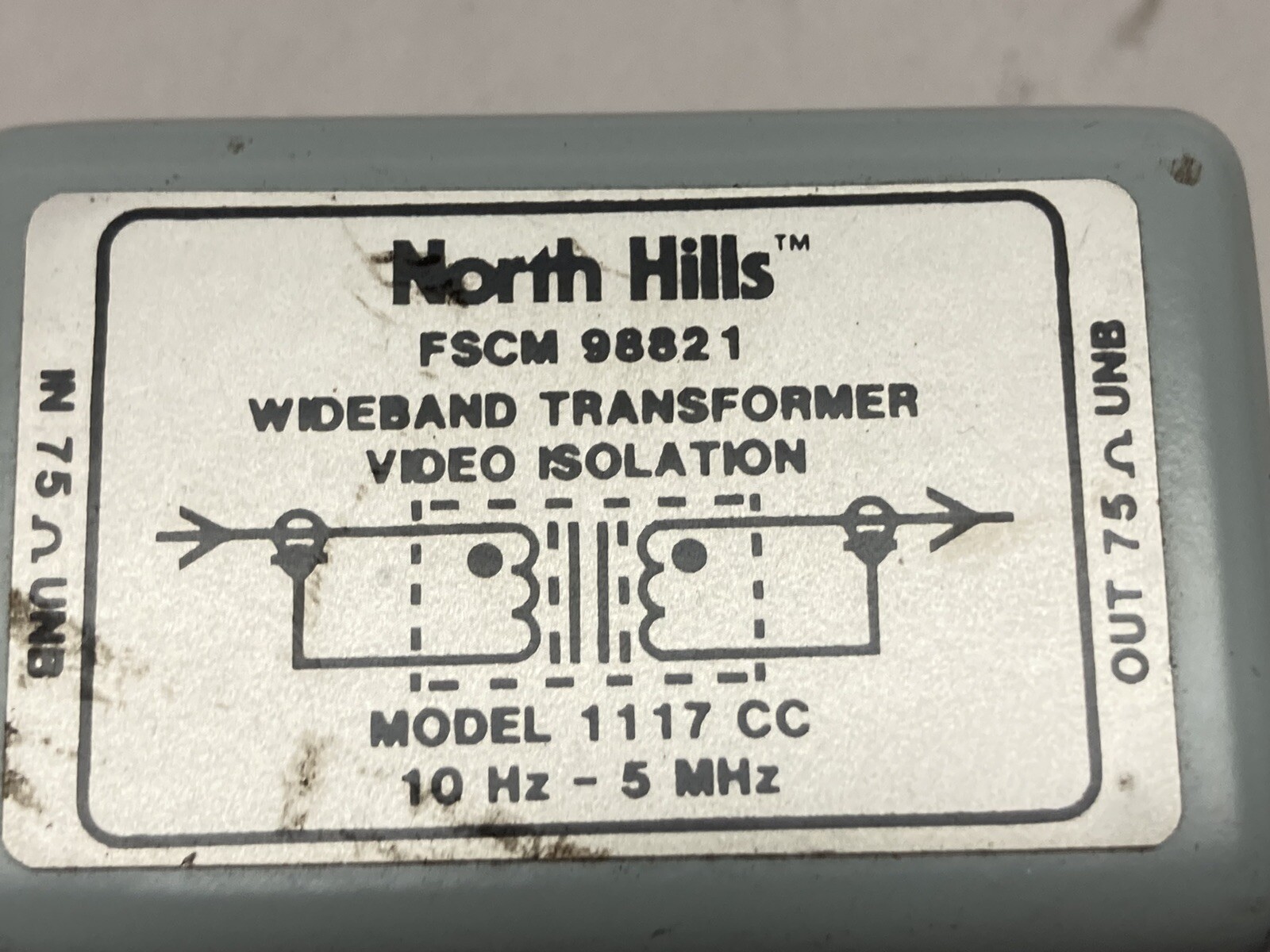 North Hills,1117CC,Wideband Transformer Video Isolation
