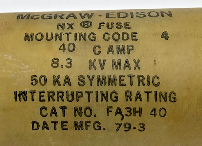 McGraw Edison FA3H 40 Fuse