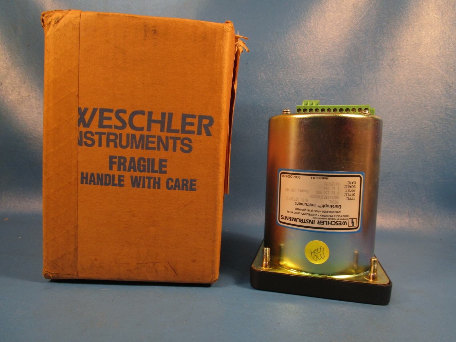 Weschler Instruments, 4H341ABE1FAXXXX, BG241, 0-150 Battery Volt Indicator Gauge