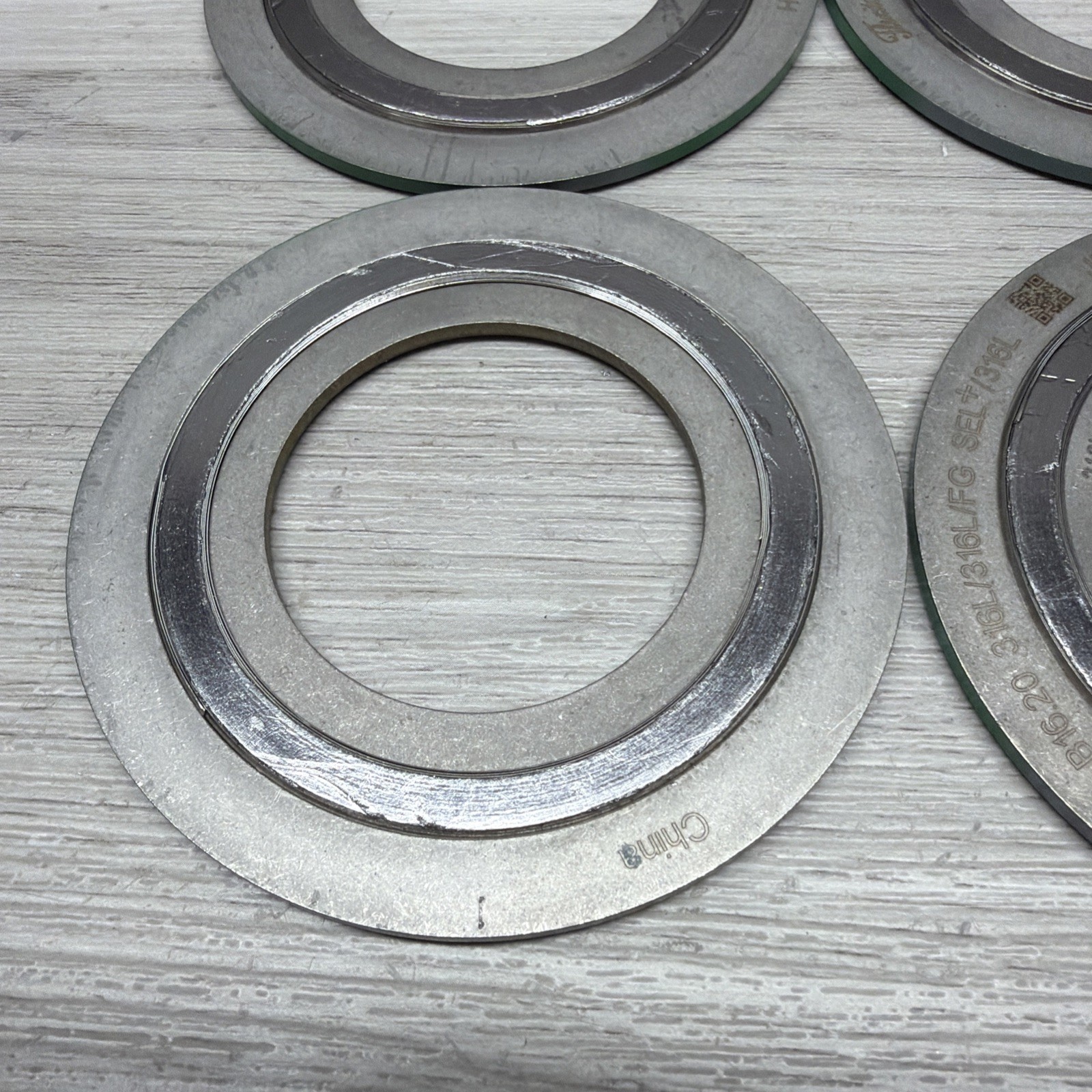 Lot Of 4 Flexitallic 020010202082 Spiral Wound Gasket, 2” 150#, 316 SS
