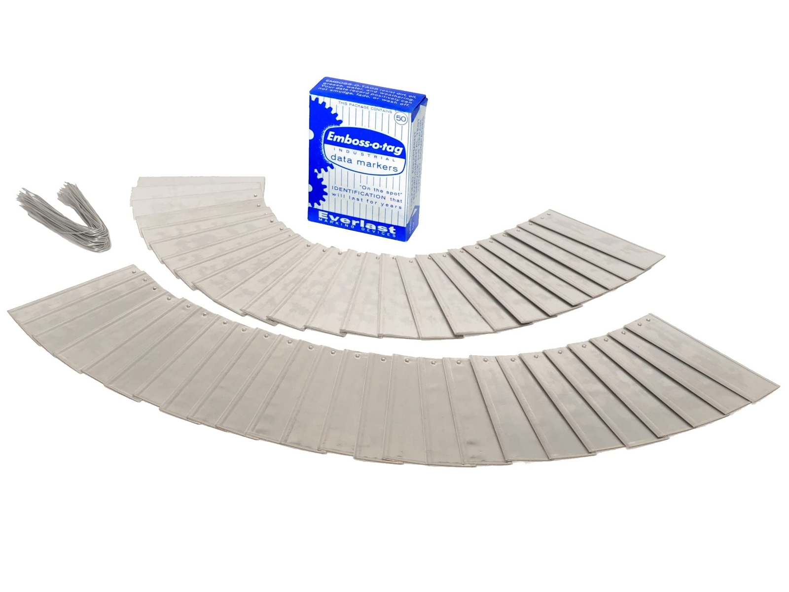 Emboss-o-tag Double Sided Write On Metal Labels for Outdoor, Gardening, and H…