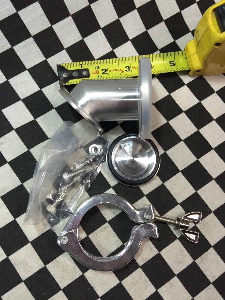Adapter ANSI x KF40 x 45 Deg & Centering & Cap & Clamp, Aluminum, BOX C #1600Z6