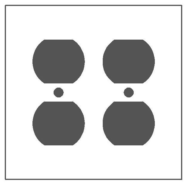 Mulberry 2-Gang Stainless Steel Receptacle Wallplate, 4.5 In H x 4.562 In W