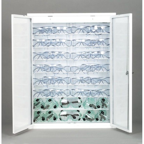 Sellstrom S90494 Eyewear Germicidal Cabinet, Case With Door, Steel, 32 In H X