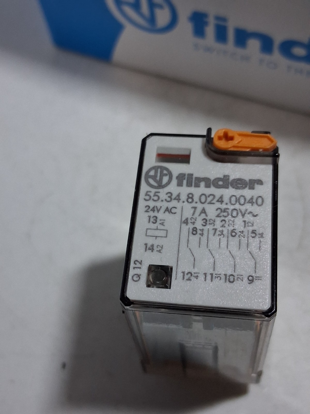 FINDER 55.34.8.024.0040 MINIATURE INDUSTRIAL RELAY 4CO-APDT 7A 250V 24VAC NIB