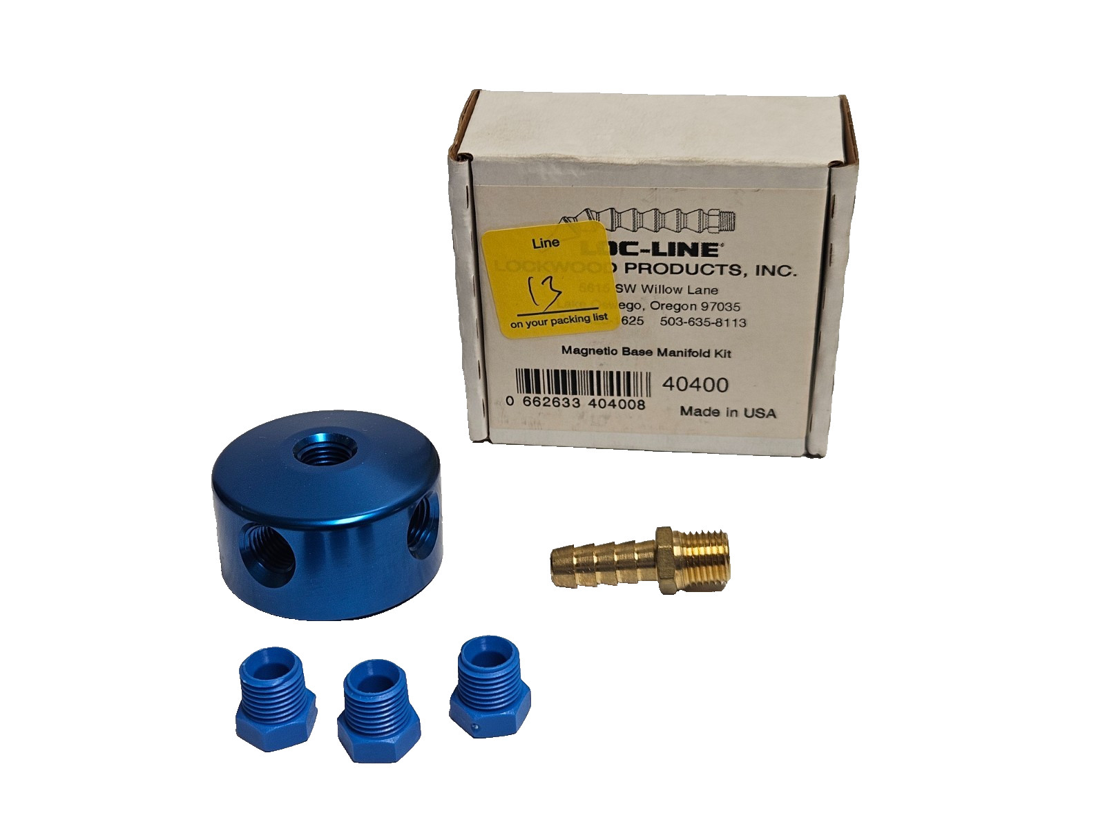 Loc-Line 40400 Magnetic Base Manifold Kit New