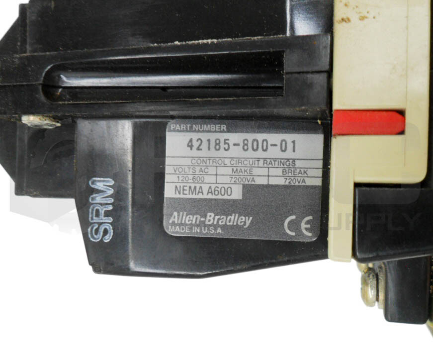 ALLEN BRADLEY 505-BOD /C W/ CB236 W/ 42185-800-01 W/ (2) 40410-326-52 *READ*