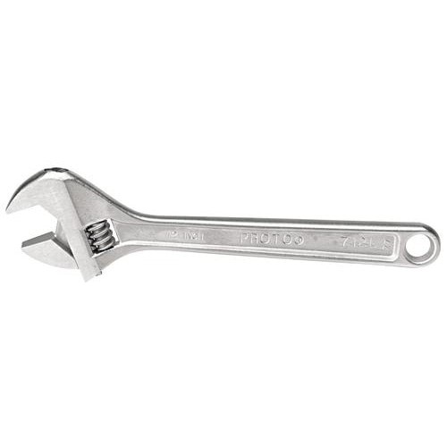 Stanley 87-471 Adjustable Wrench, 10 in Overall Length, Polished Chrome Plated