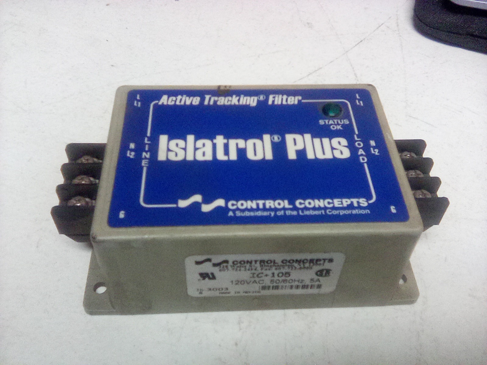 Control Concepts Ic+105 Active Tracking Filter Islatrol Plus
