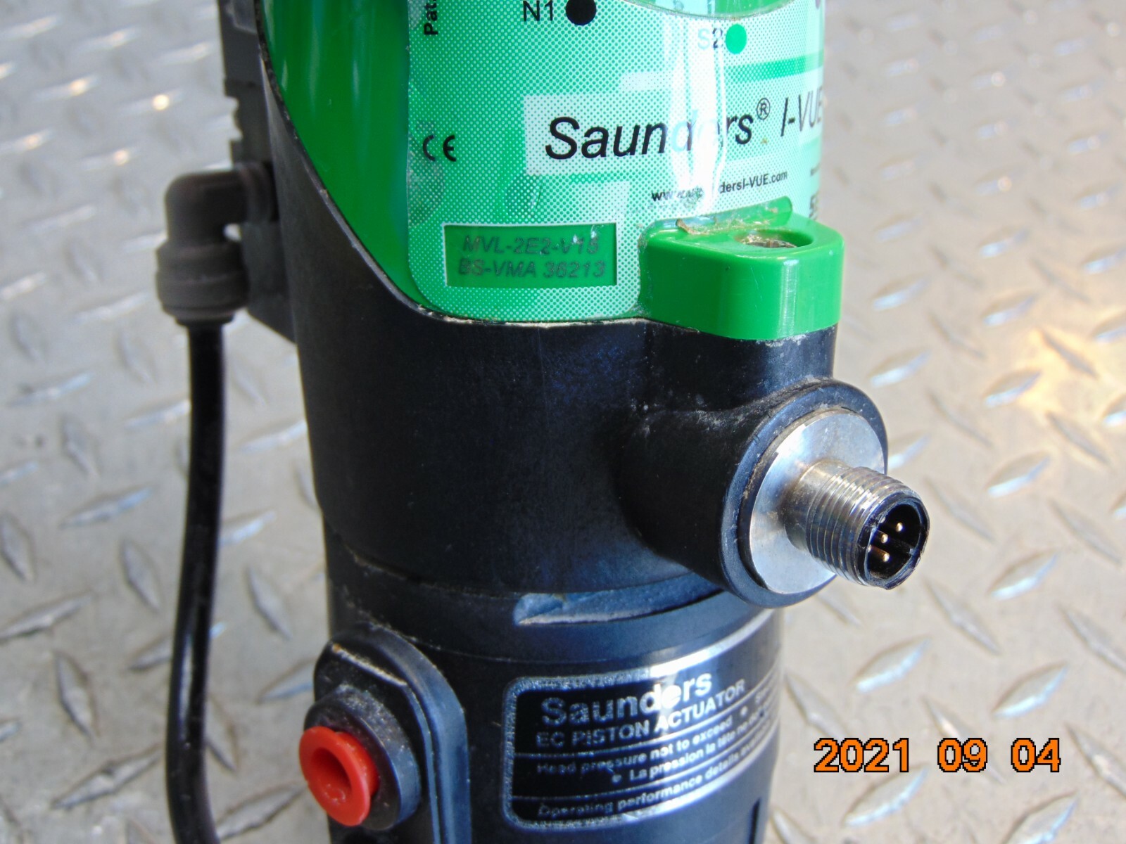 SAUNDERS MVL-2E2-V15 SMART VALVE SENSOR w EC PISTON ACTUATOR & 4-75406-1-1