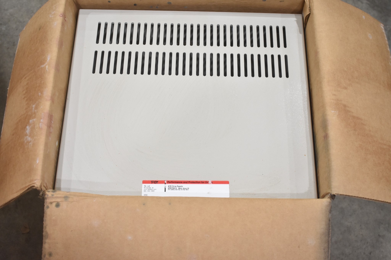 TCI KDRF25HC4 KDR DRIVE REACTOR, 88 MOTOR AMPS, 3PH, 50/60HZ, 92A MAX, 208V
