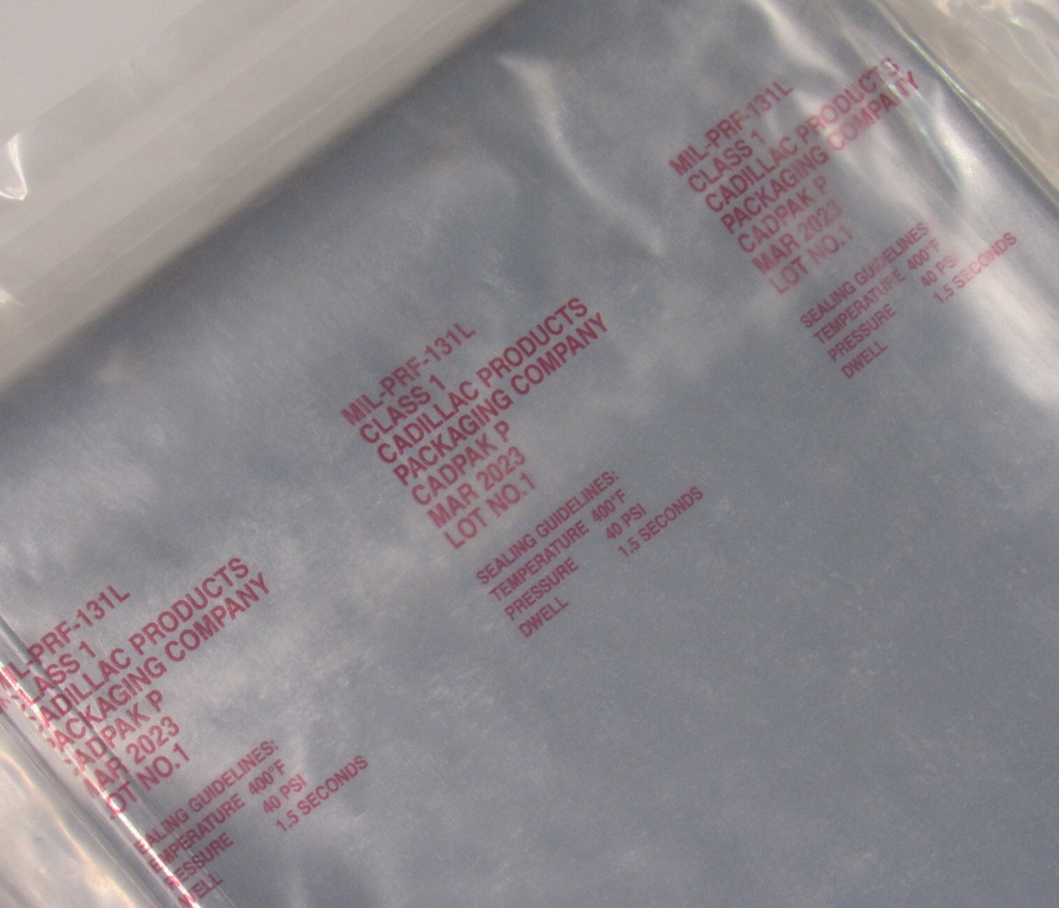 NEW 85″ x 120″ BARRIER BAGS Mil-PRF-131L Class 1 Water Vapor-Proof Foil DTL-117
