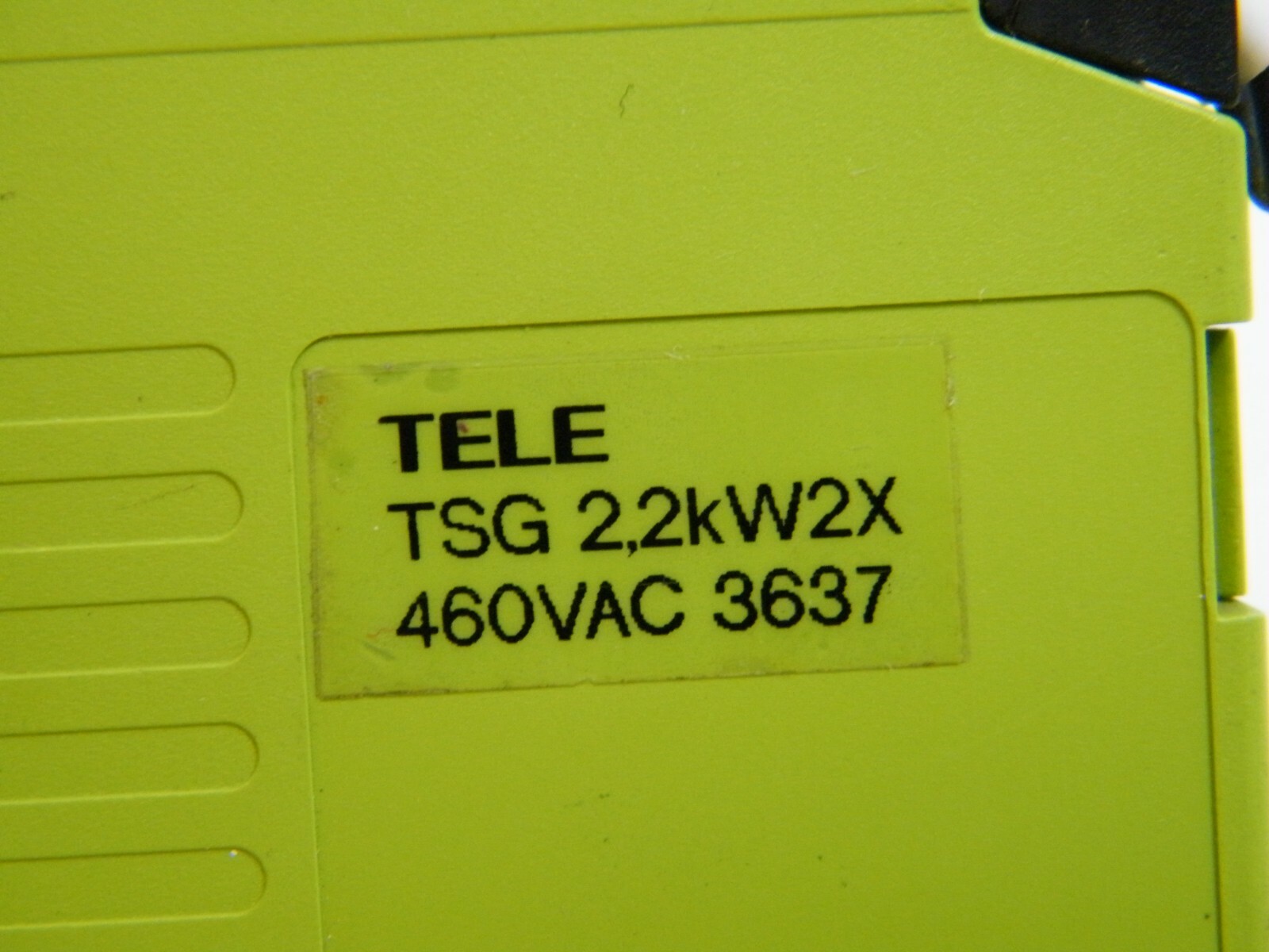 TELE TSG 2, 2KW2X, 460 VAC, 3637, RELAY, USED, GUARANTEED, + USA SELLER