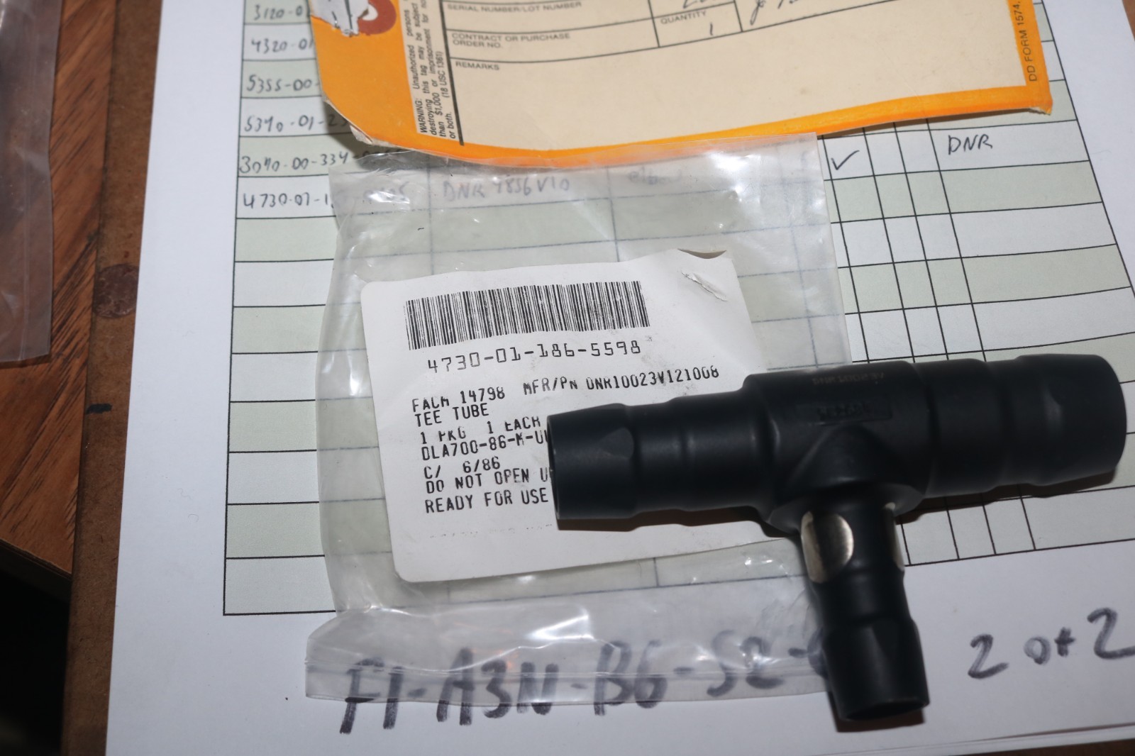 NOS DMC permaswage Deutsch TEE fitting PN DNR 10023V121008 4730-01-186-5598