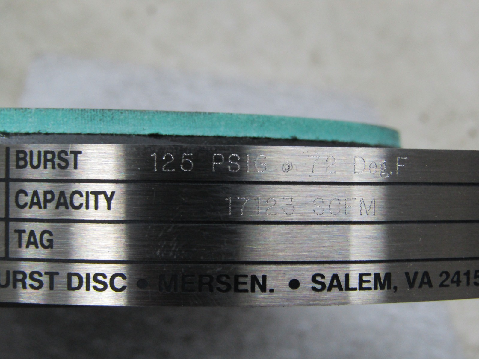 💥NEW MERSEN 3″ GRAPHILOR BURST DISC SERIES 3 125 PSIG @ 72°F 17123 SCFM 35′ LBS