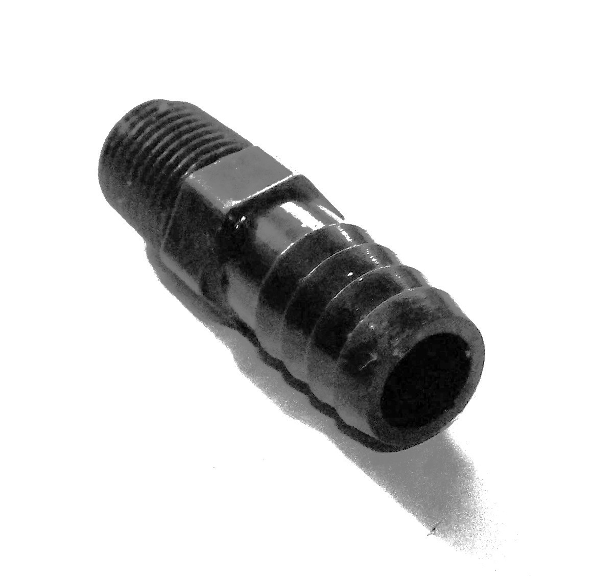 ROWPU FLUID SYSTEMS DIV ADAPTER 1/4″ M LONG NPT X 1/2″ ID HOSE BARB 1-3/4″ L