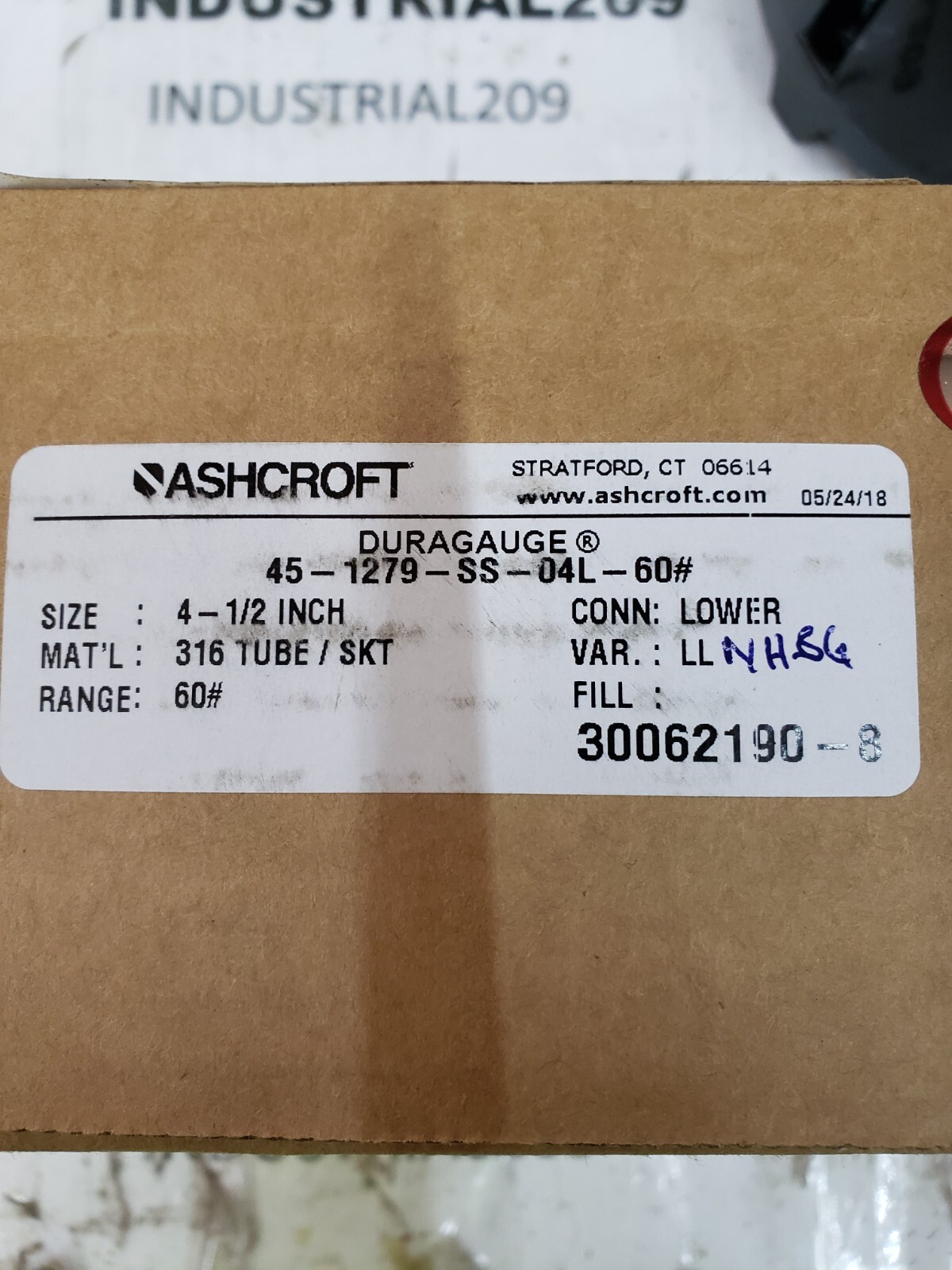 ASHCROFT 45-1279-SS-04L-60# DURAGAUGE