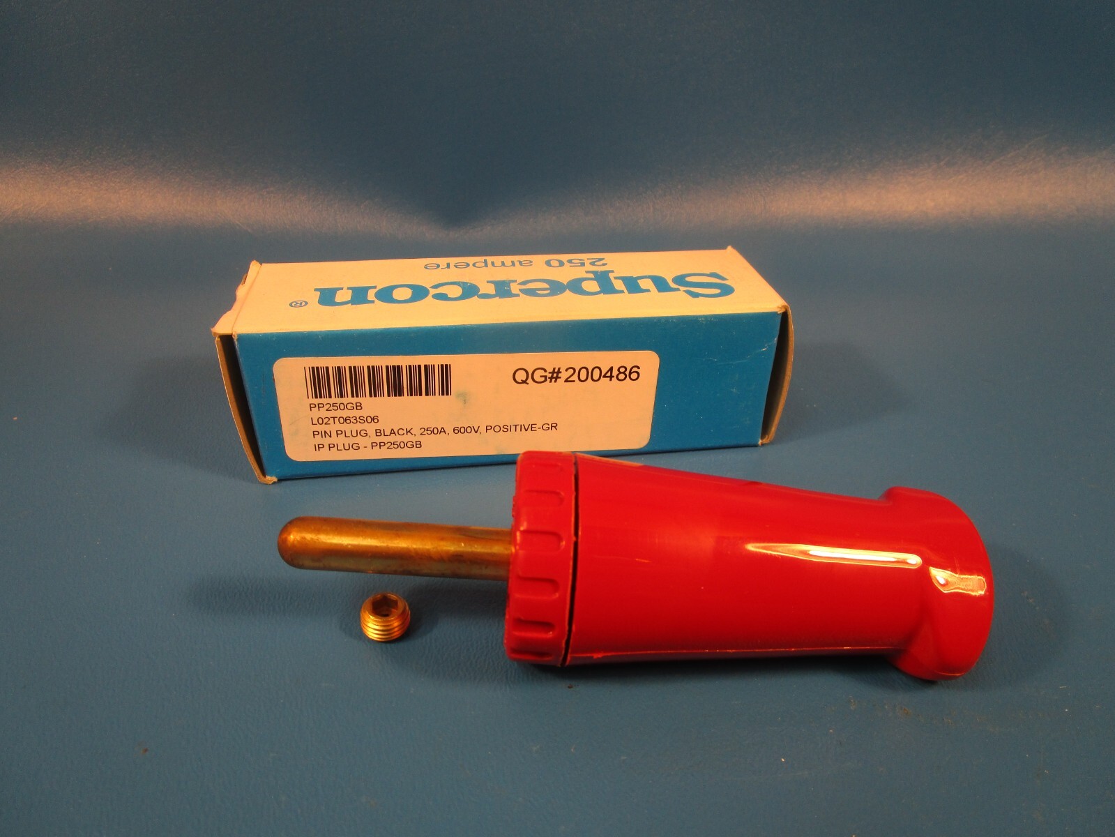 Supercon PP250GR RED High Power Pin Type Test Plug, 250 amps, 600 volts