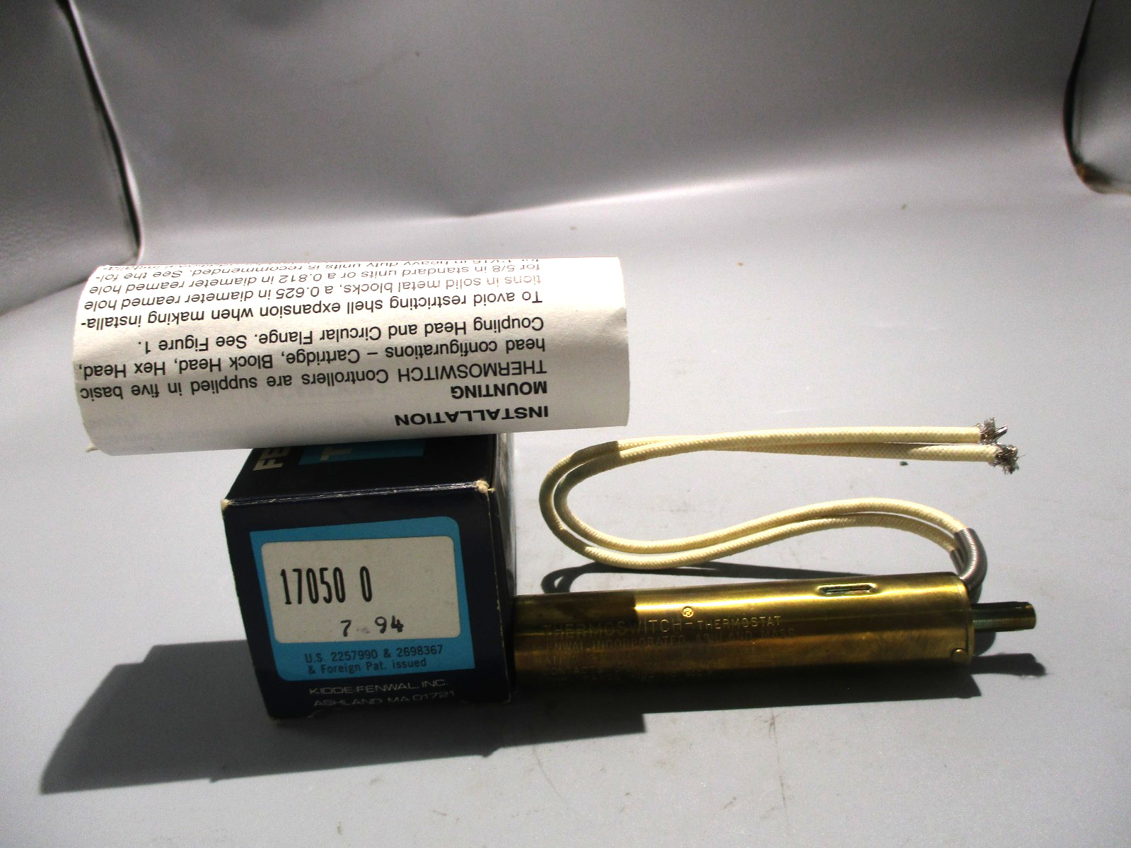 NEW FENWAL 17050-0 THERMOSWITCH-THERMOSTAT 115V 25 A