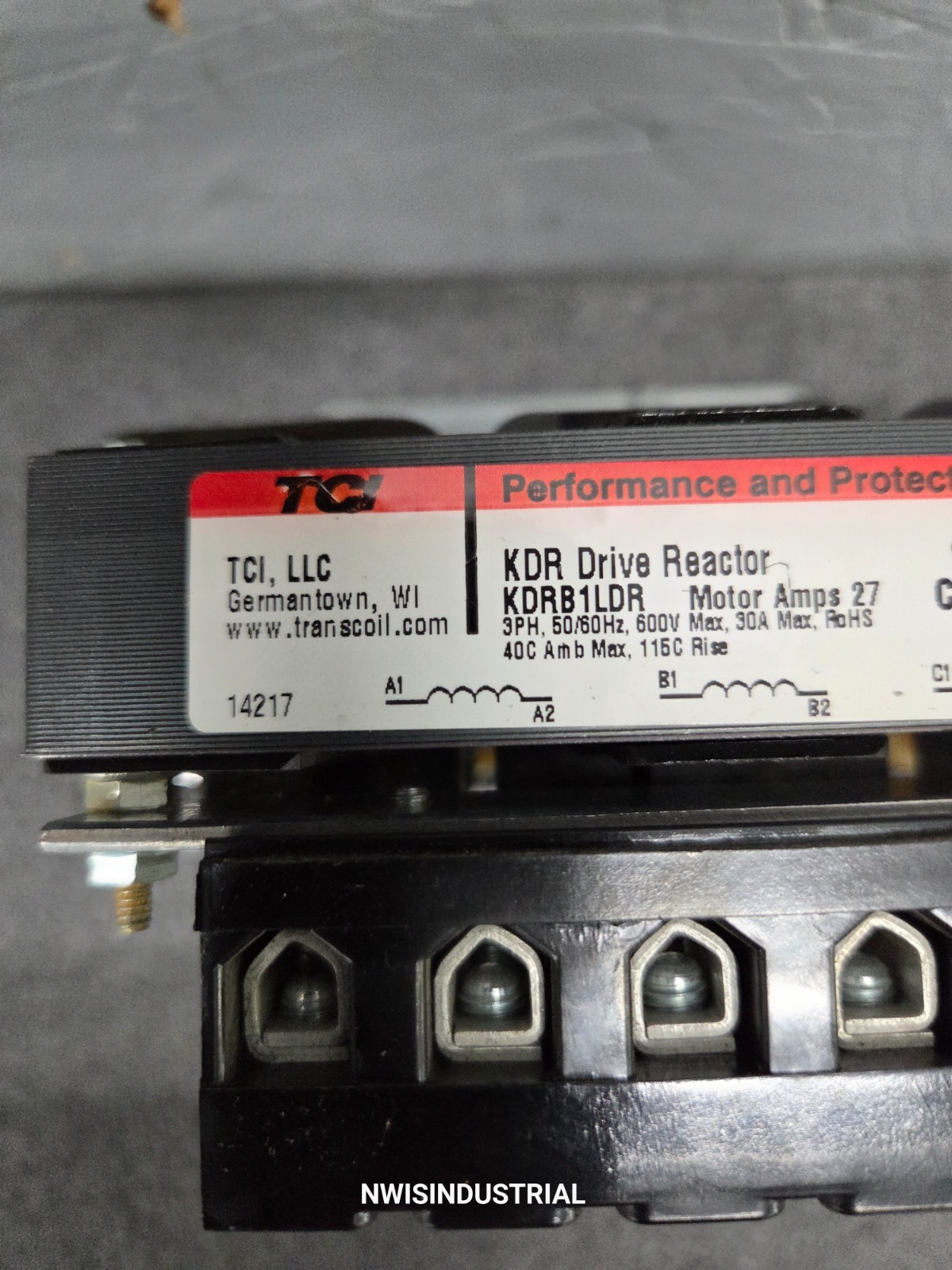 TCI KDRB1LDR LINE DRIVE REACTOR, 27A, 3PH, 600V, KDRB1