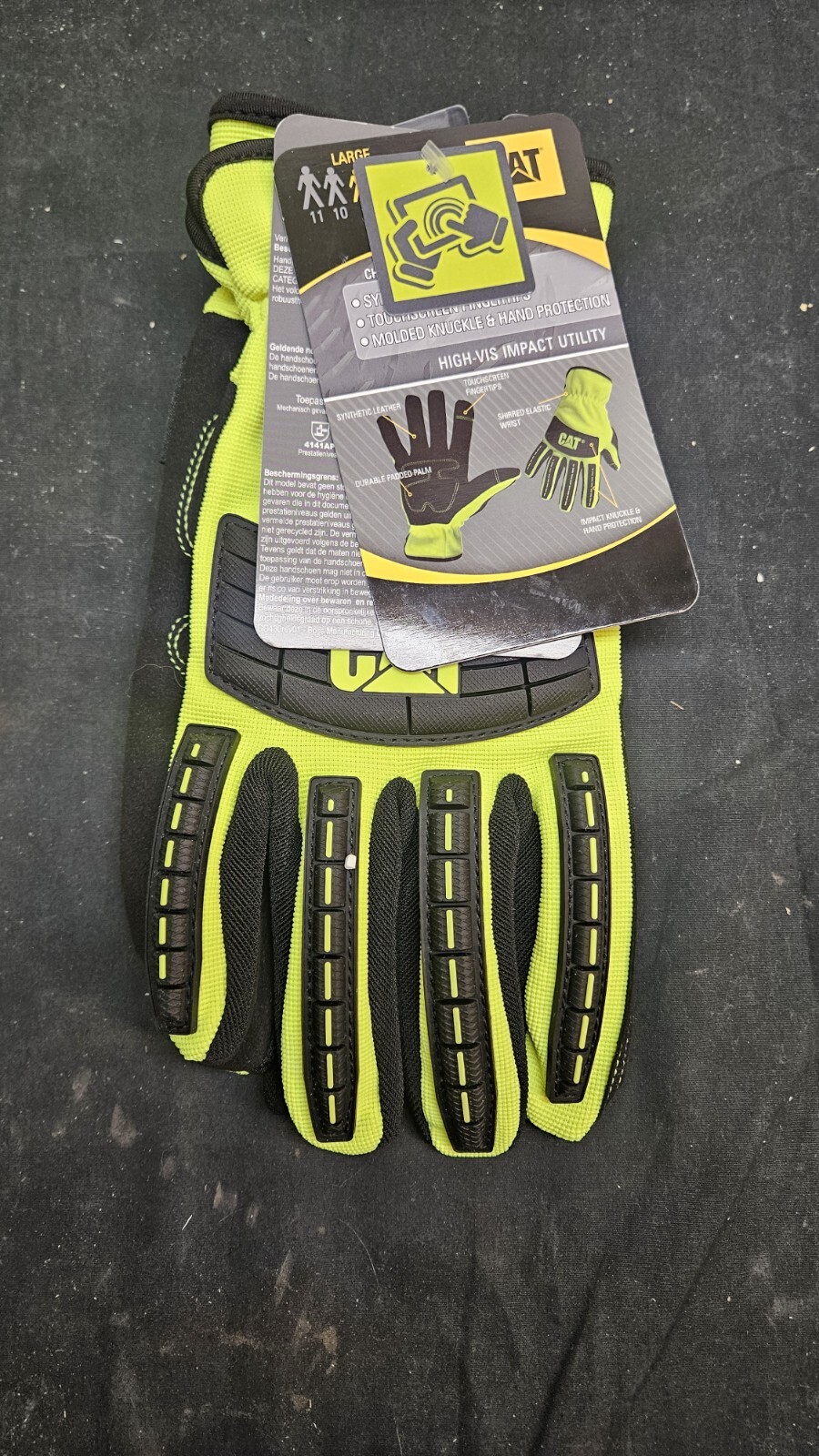 CAT Hi-Vis Utility Gloves Size Large