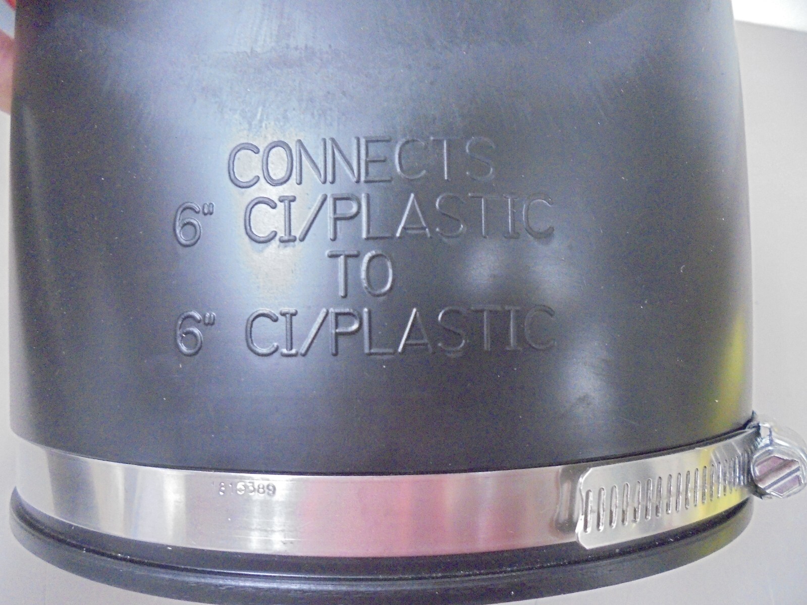 Fernco 6×6 Flexible Rubber Pipe Coupling Connects 6″ PVC or Cast Iron