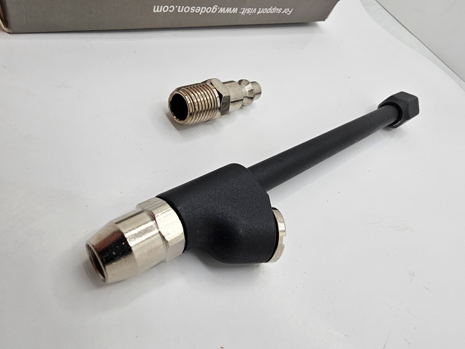 (QTY 2) Godeson Air Chuck 1/4″ FNPT Extended Reach Dual Head Chuck w/ Quick Plug