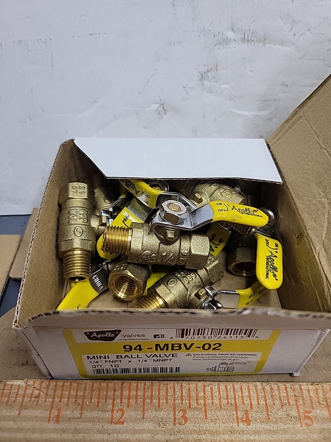 Qty: 10 94-MBV-02 1/4 Inch Forged Brass Full Port FNPT x MNPT 600 Ball Valve