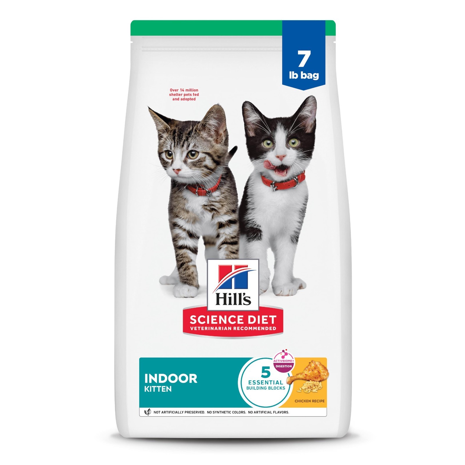 2 PACK Hill’s Science Diet Indoor, Kitten, Easy Litter Box Cleanup, 7 lb Bag