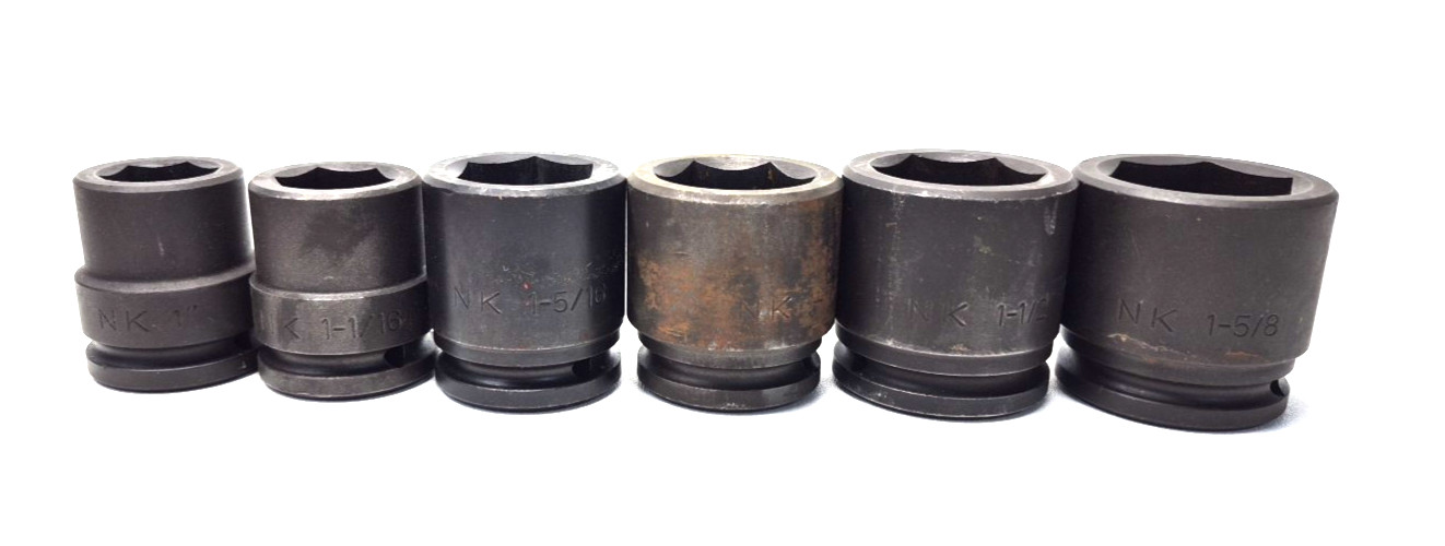 Facom 6-PT Impact Socket Set, 3/4″ – 1-5/8″, 3/4″Drive , NK.500U, Used