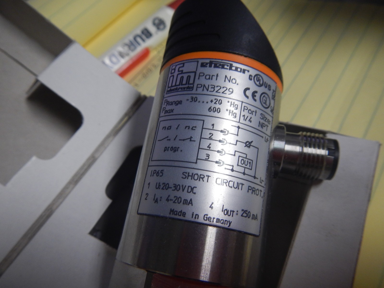 NEW IFM EFECTOR PN3229 ELECTRONIC PRESSURE SENSOR