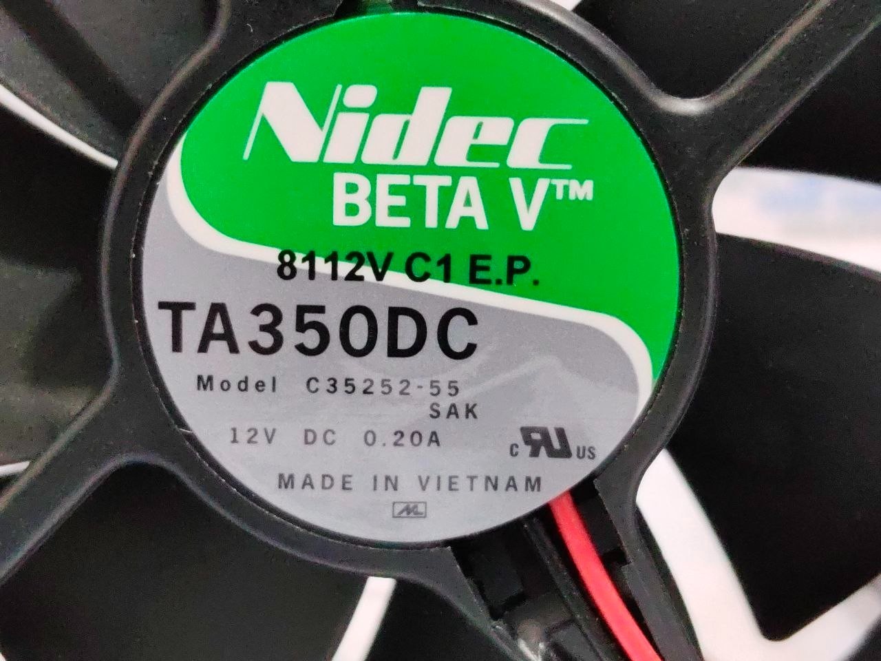 Nidec TA350DC C35252-55 12V DC 0.20A Brushless Cooling Fan (Lot of 4 pcs)